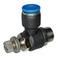 Speed control elbow fitting nickel plated brass-PBT Meter-out flow control BSPP(G) and metric